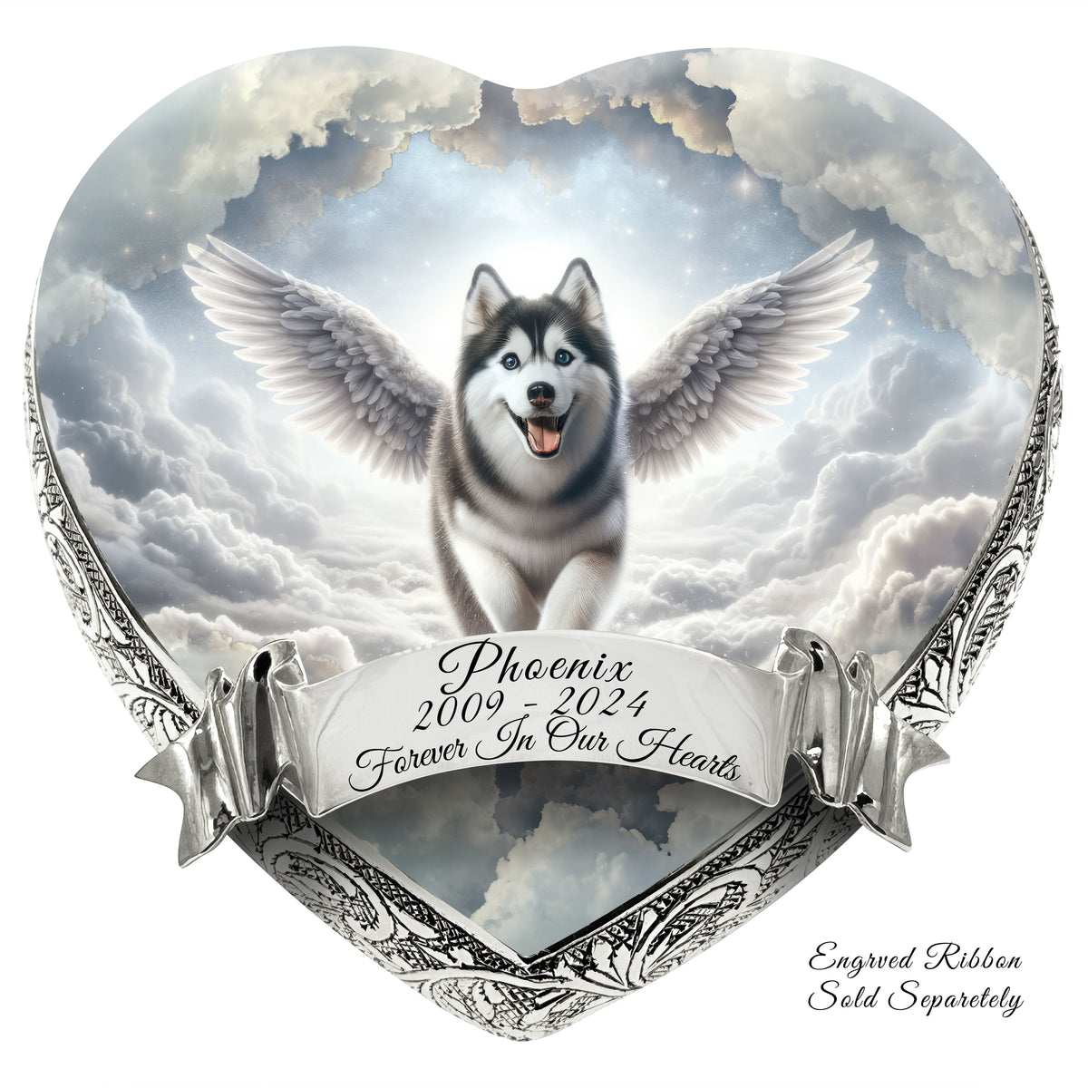 Eternal Elegance Dog Urns Siberian Husky - Angelic Majesty Dog Urn