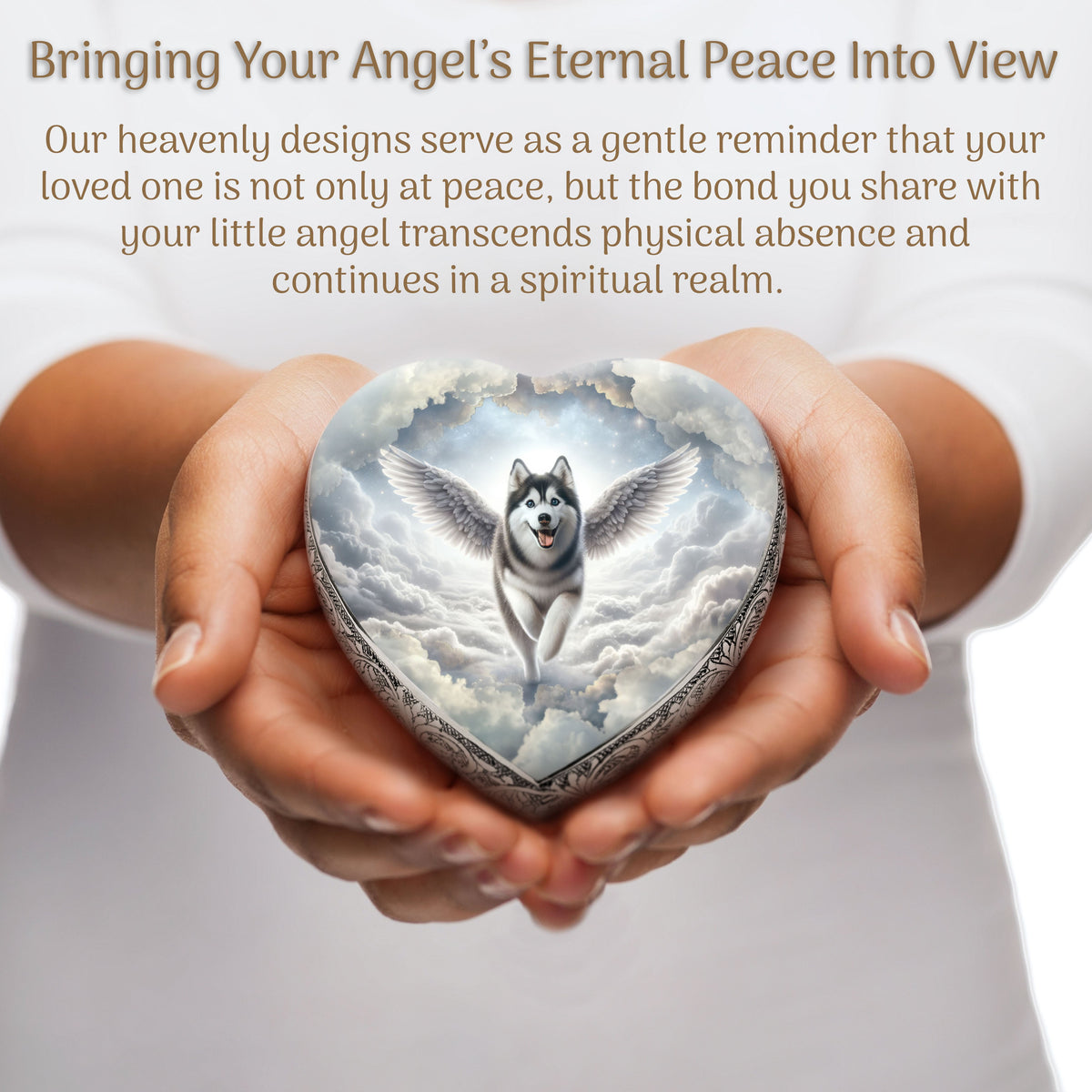 Eternal Elegance Dog Urns Siberian Husky - Angelic Majesty Dog Urn