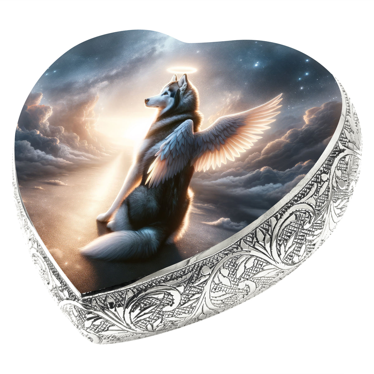 Eternal Elegance Dog Urns Siberian Husky - Divine Panorama Dog Urn