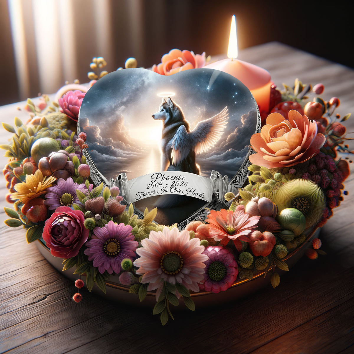 Eternal Elegance Dog Urns Siberian Husky - Divine Panorama Dog Urn