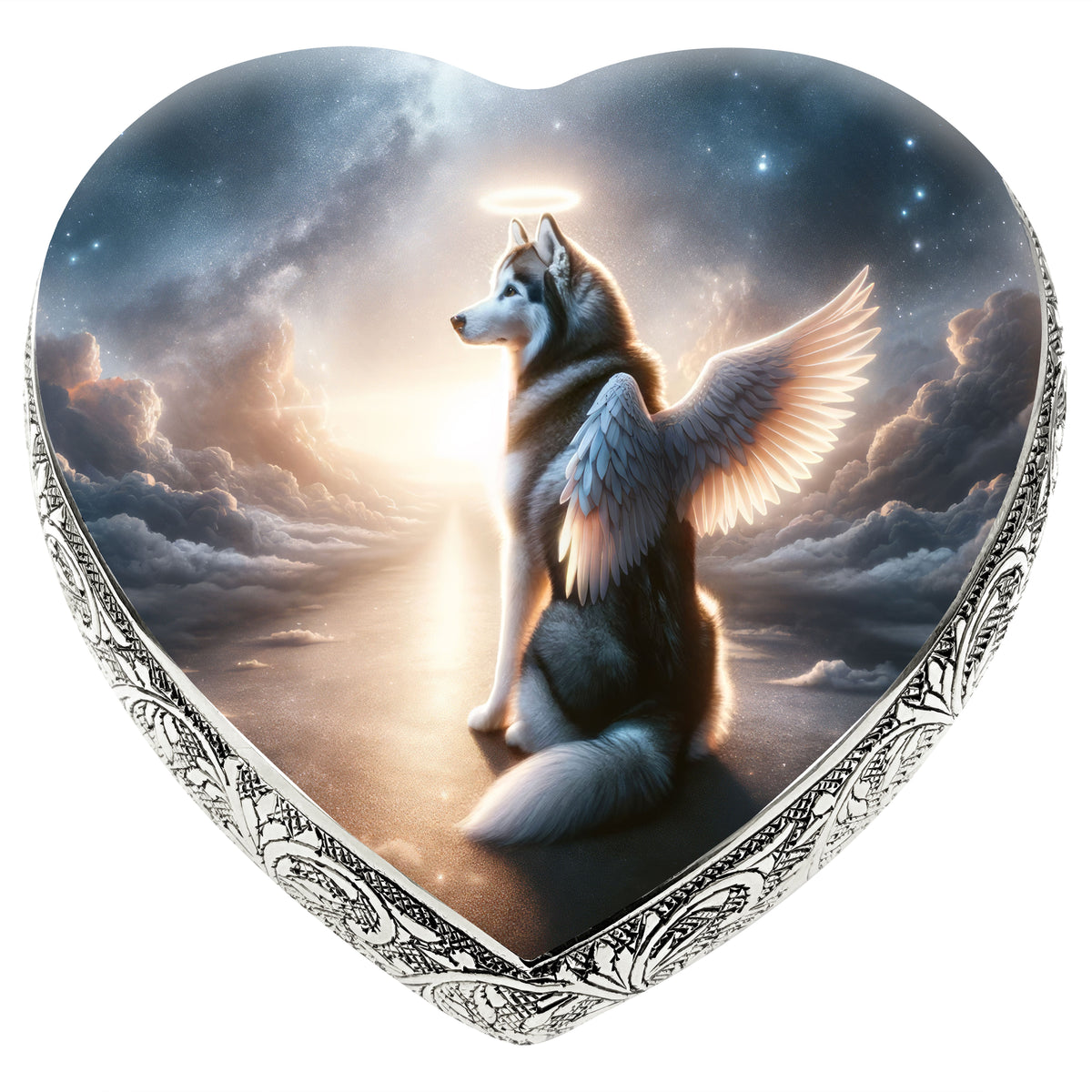 Eternal Elegance Dog Urns Siberian Husky - Divine Panorama Dog Urn