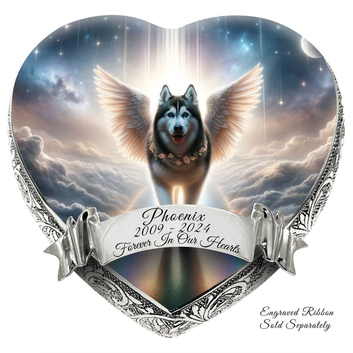 Eternal Elegance Dog Urns Siberian Husky - Rainbow Bridge Dog Urn