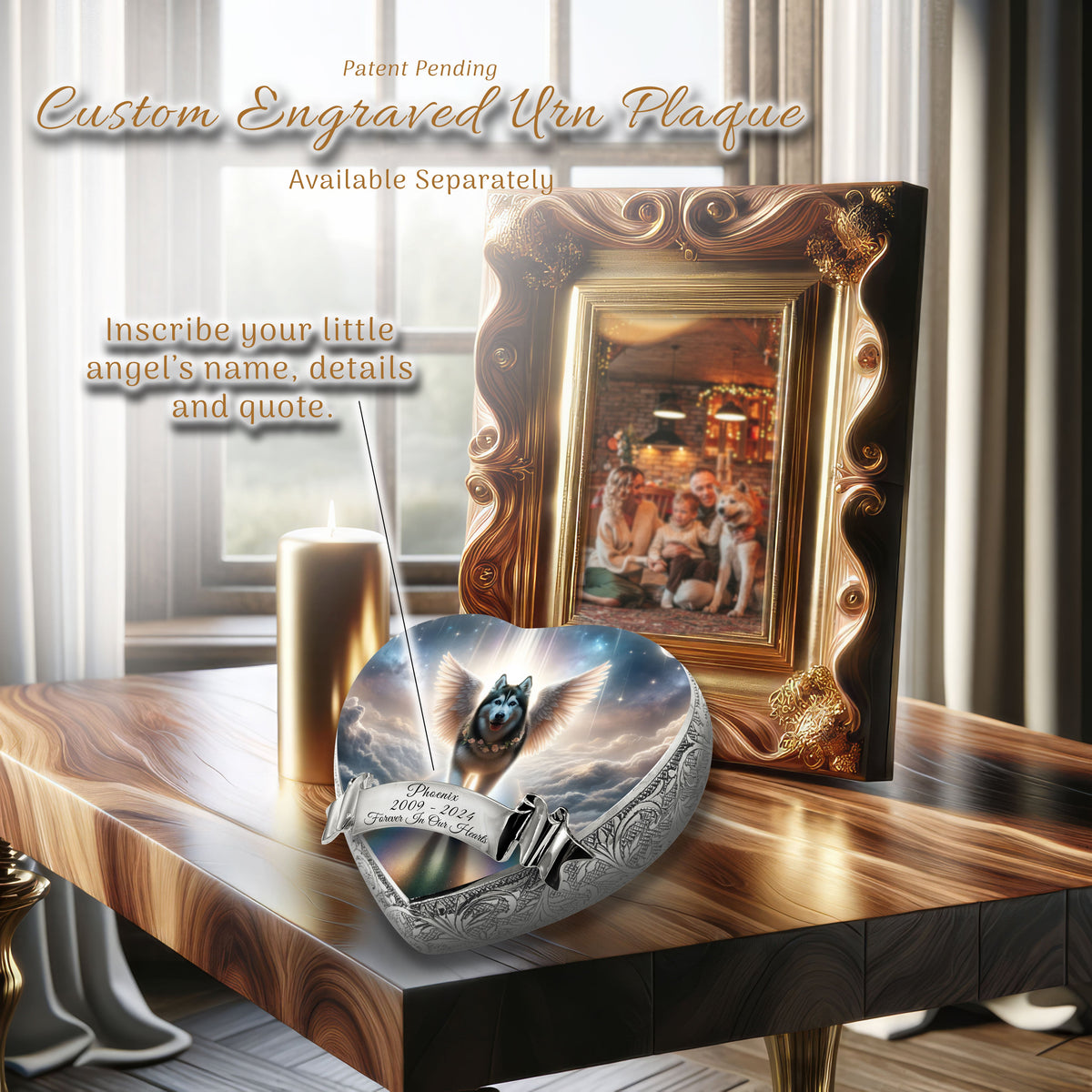 Eternal Elegance Dog Urns Siberian Husky - Rainbow Bridge Dog Urn