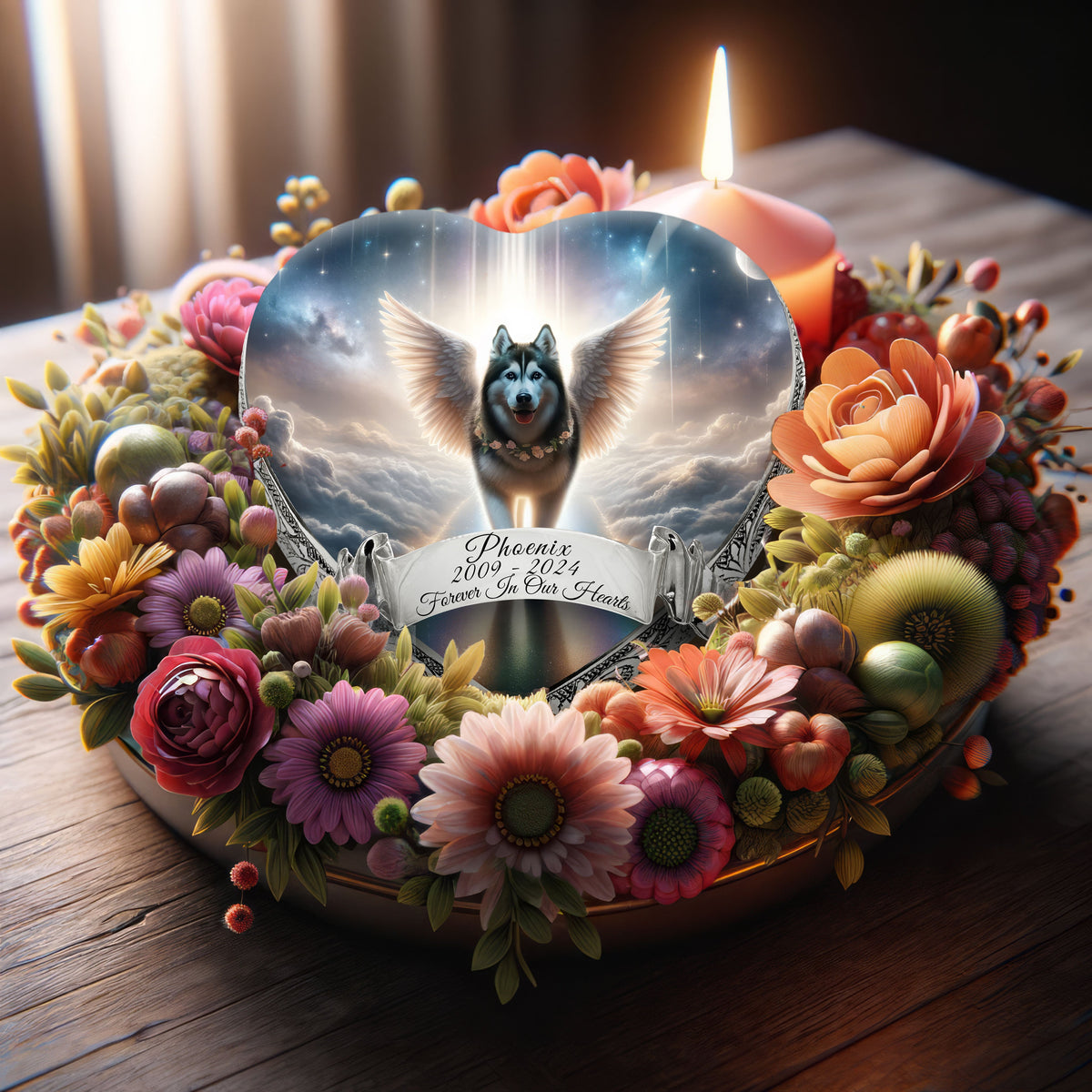 Eternal Elegance Dog Urns Siberian Husky - Rainbow Bridge Dog Urn