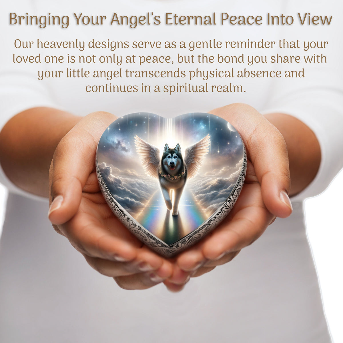 Eternal Elegance Dog Urns Siberian Husky - Rainbow Bridge Dog Urn