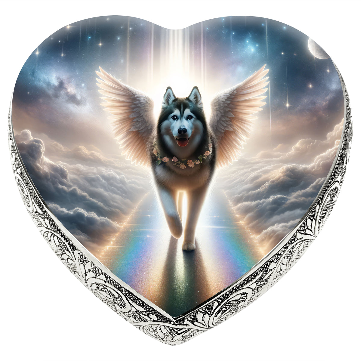 Eternal Elegance Dog Urns Siberian Husky - Rainbow Bridge Dog Urn