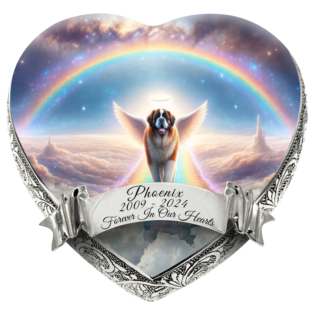 Eternal Elegance Dog Urns St Bernard - Rainbow Bridge Dog Urn
