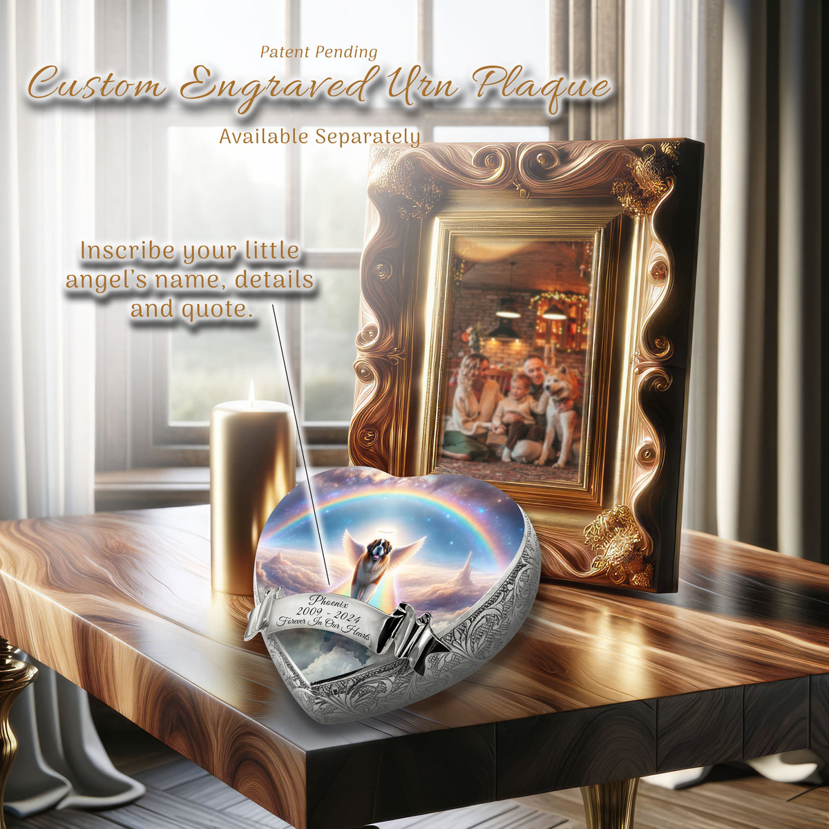 Eternal Elegance Dog Urns St Bernard - Rainbow Bridge Dog Urn