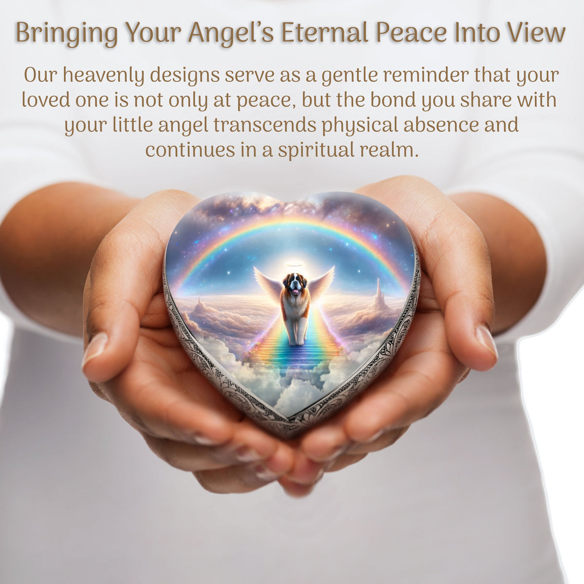 Eternal Elegance Dog Urns St Bernard - Rainbow Bridge Dog Urn