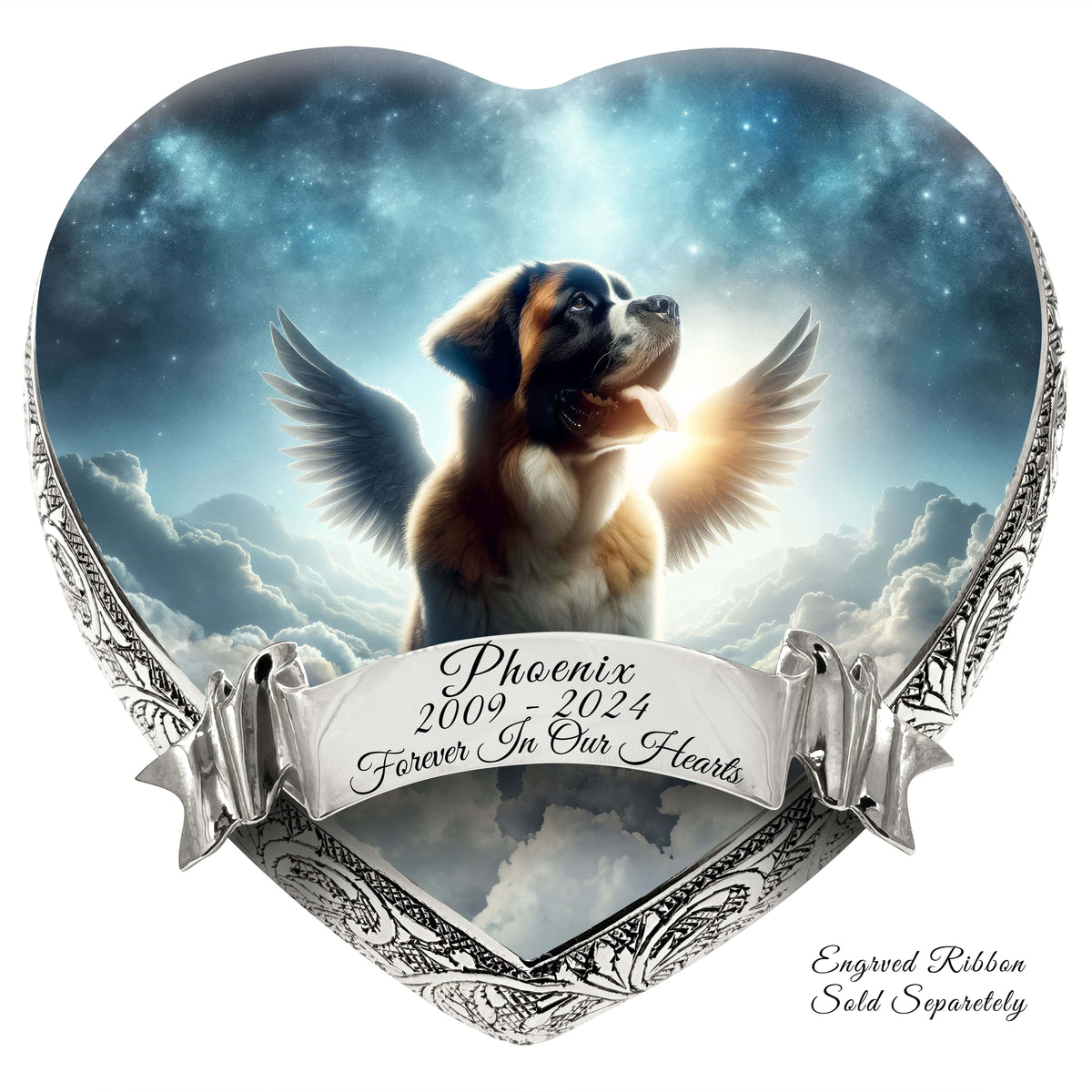 Eternal Elegance Dog Urns St Bernard - Twilight Haze Dog Urn