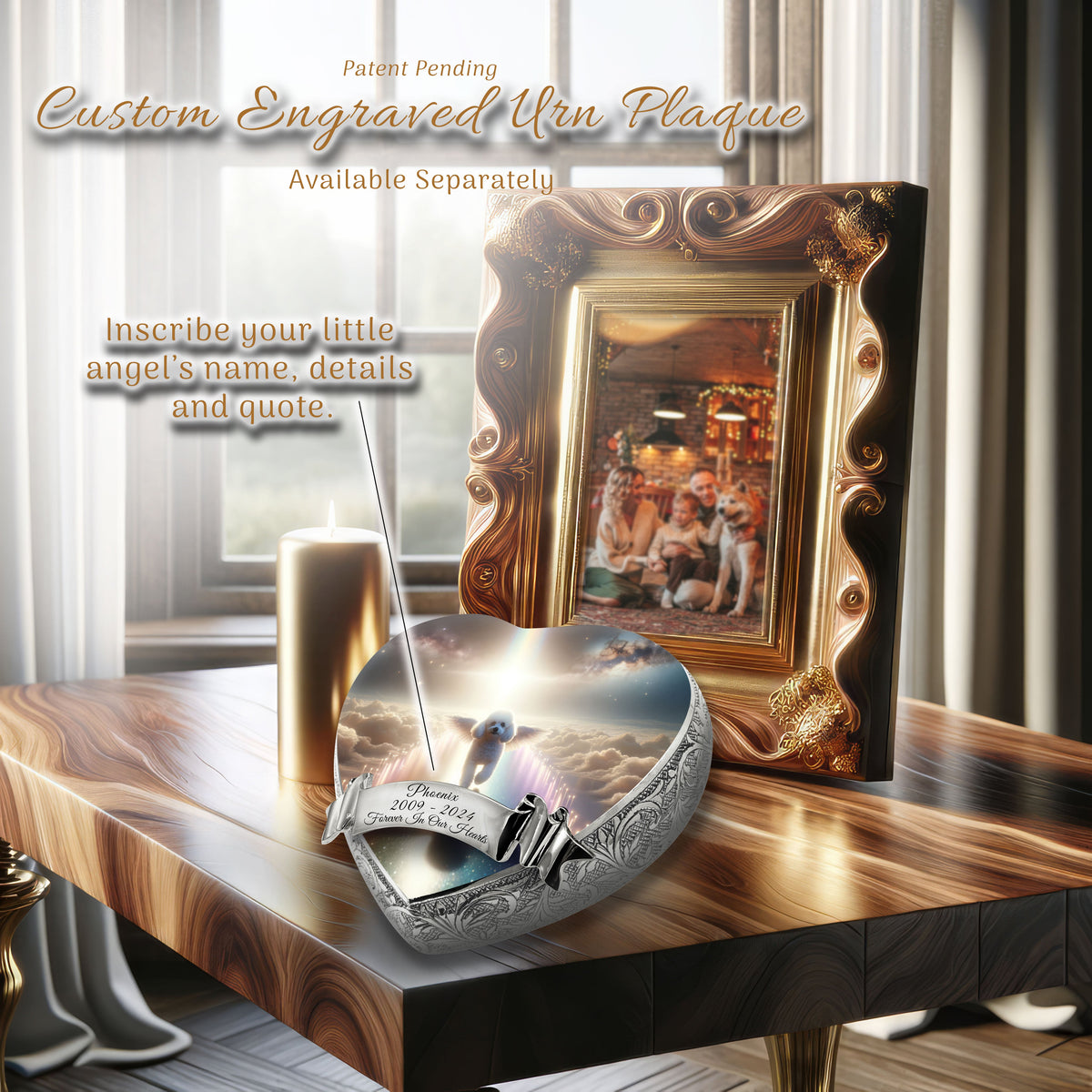 Eternal Elegance Dog Urns White Mini Poodle - Rainbow Arc Dog Urn