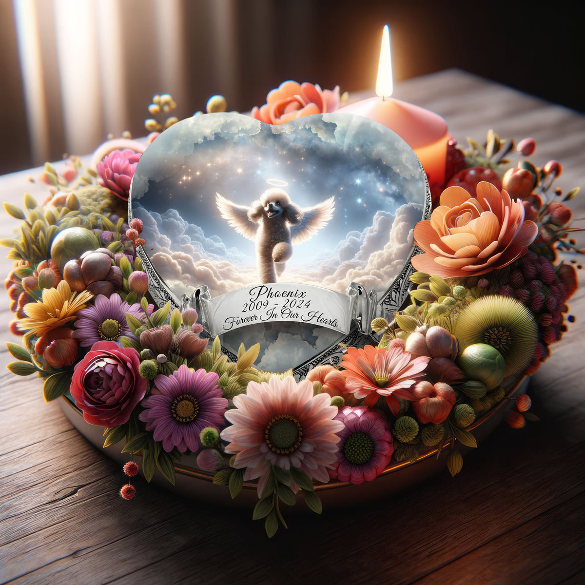 Eternal Elegance Dog Urns White Mini Poodle - Stellar Silk Dog Urn