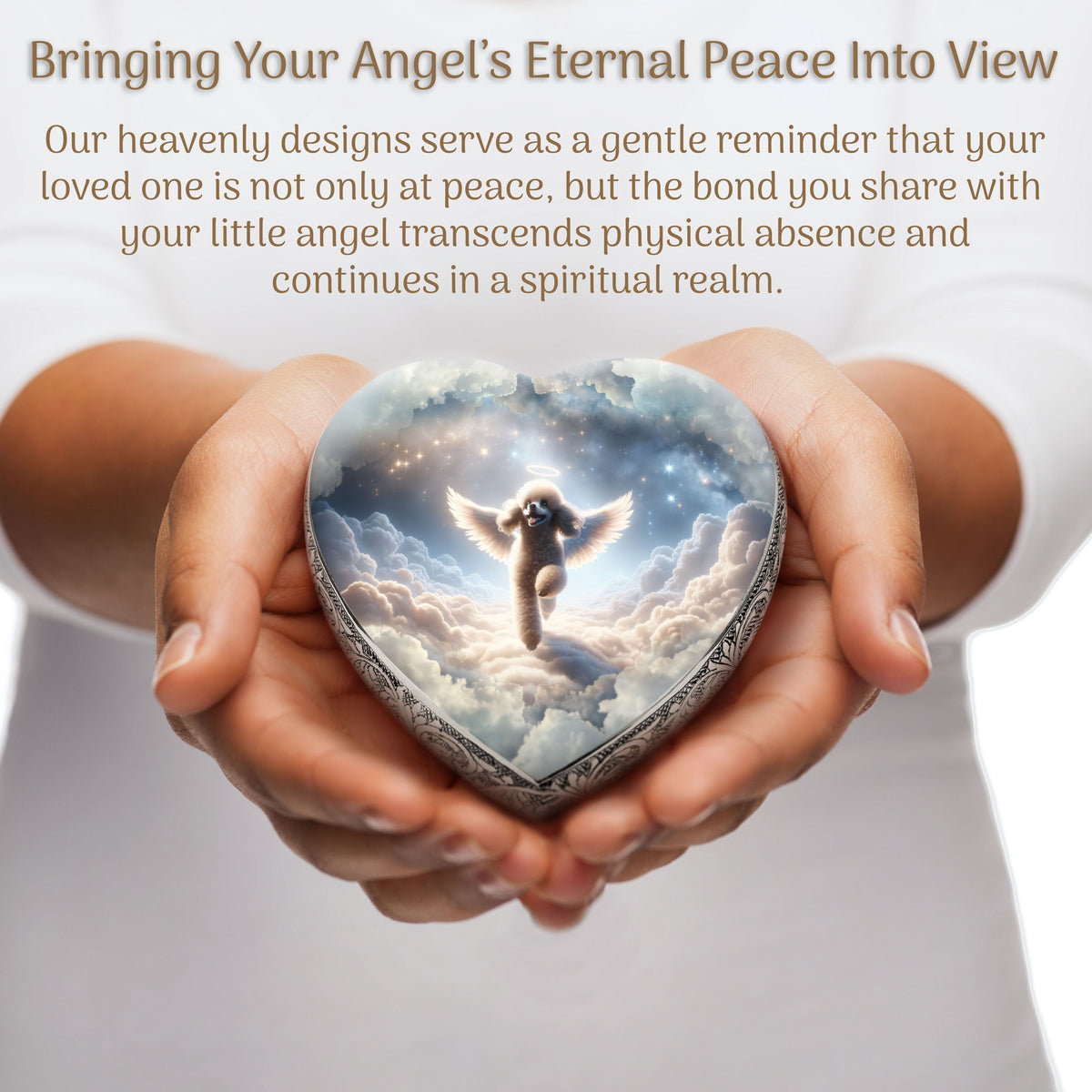 Eternal Elegance Dog Urns White Mini Poodle - Stellar Silk Dog Urn