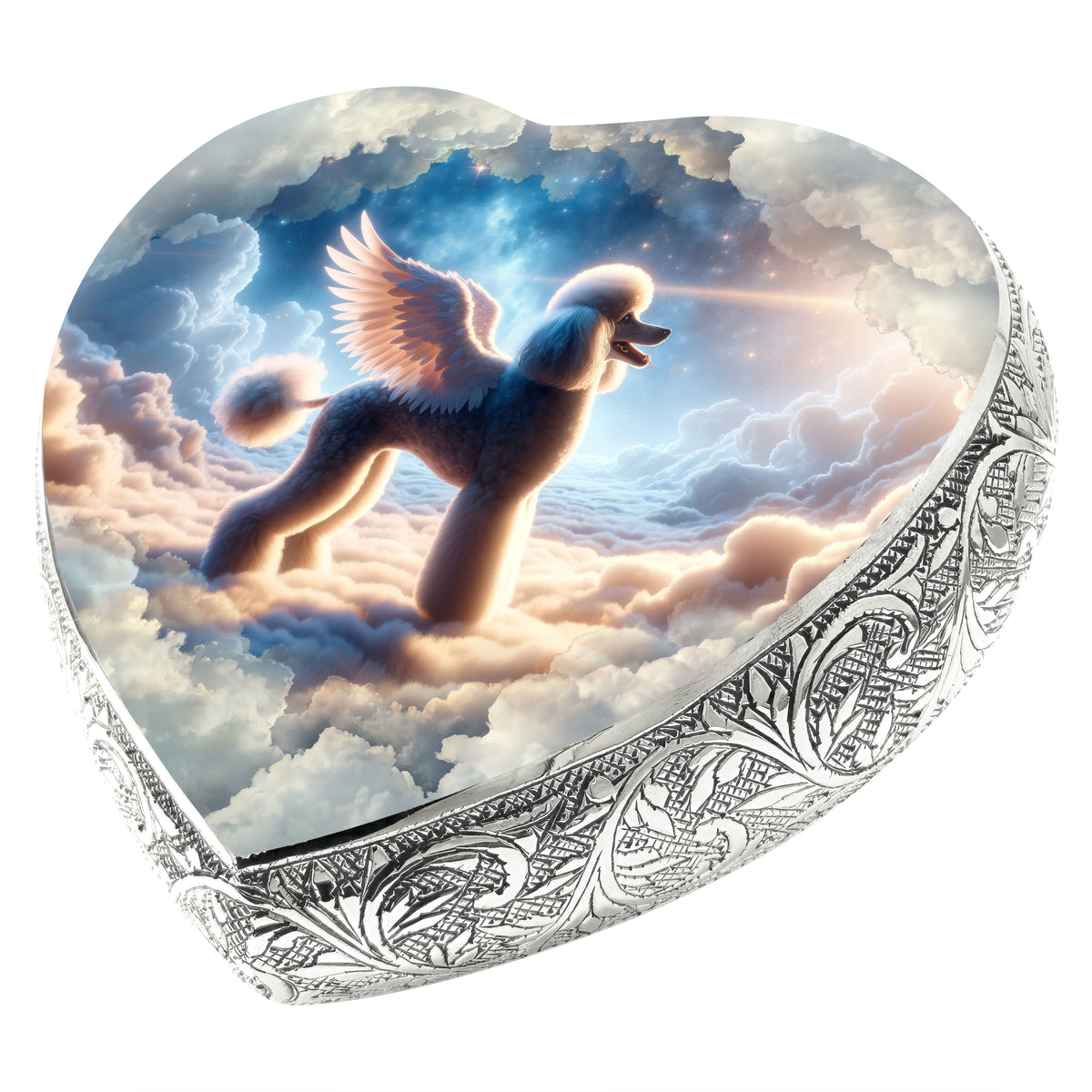 Eternal Elegance Dog Urns White Poodle - Galactic Grace Dog Urn