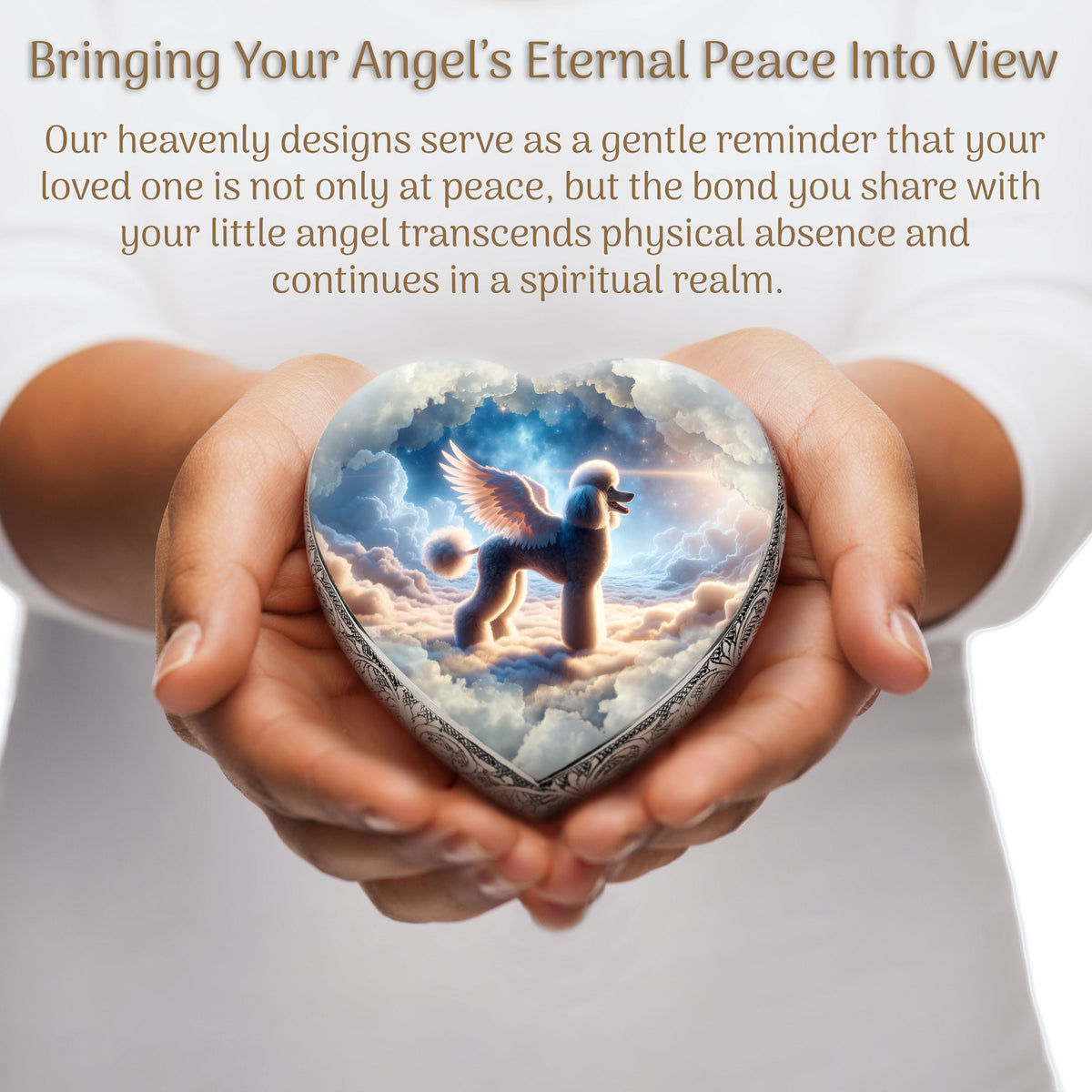 Eternal Elegance Dog Urns White Poodle - Galactic Grace Dog Urn