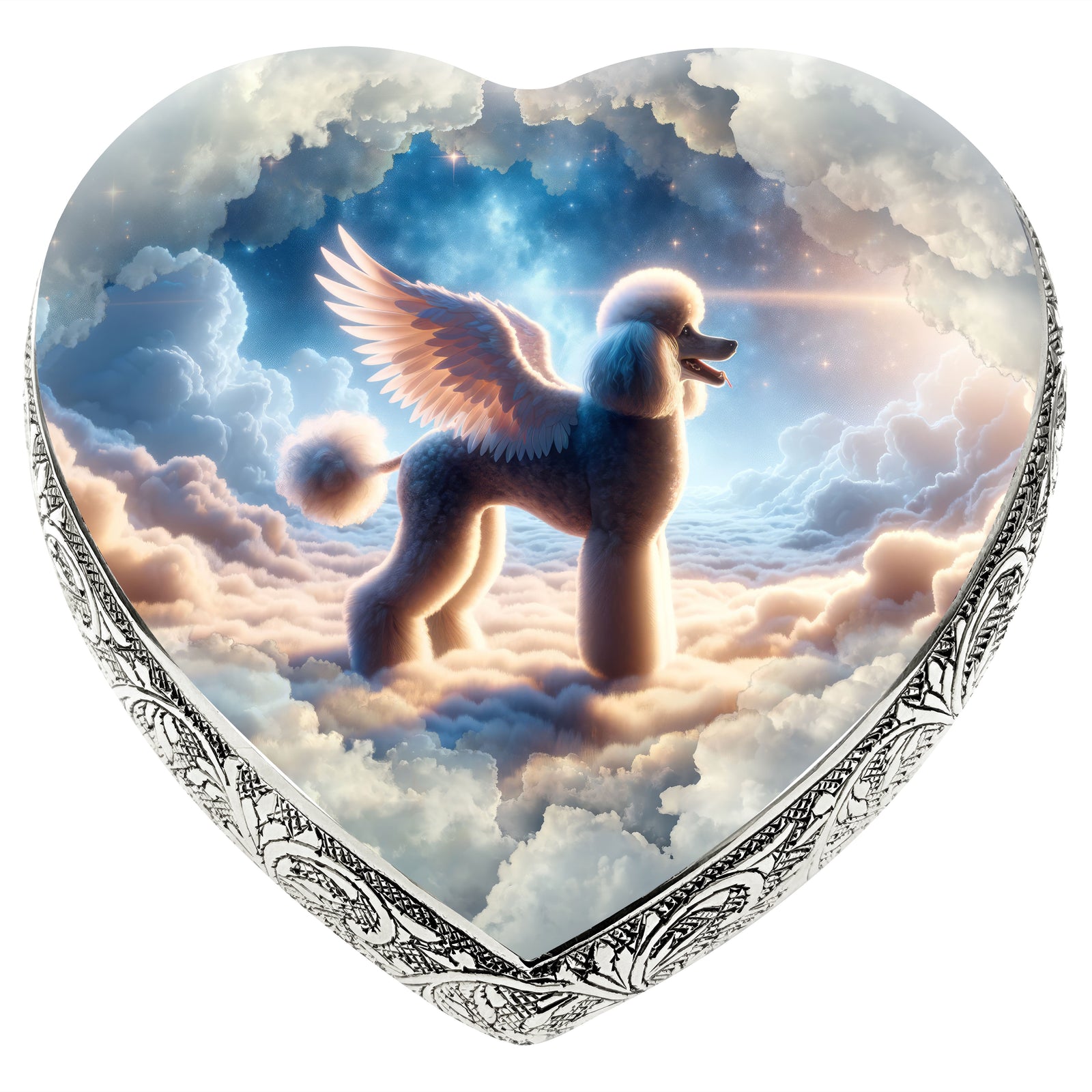 Eternal Elegance Dog Urns White Poodle - Galactic Grace Dog Urn