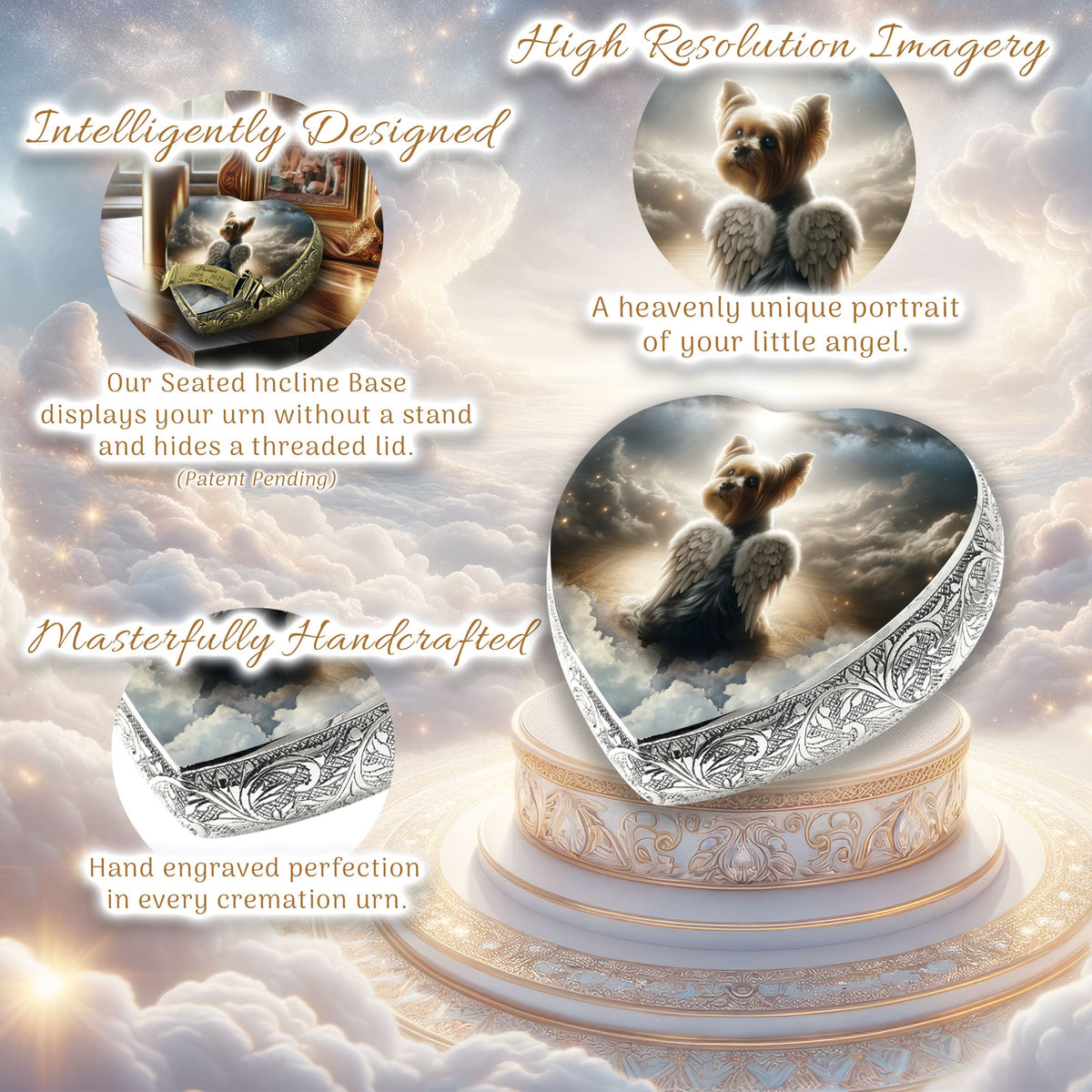 Eternal Elegance Dog Urns Yorkshire Terrier - Celestial Radiance Dog Urn