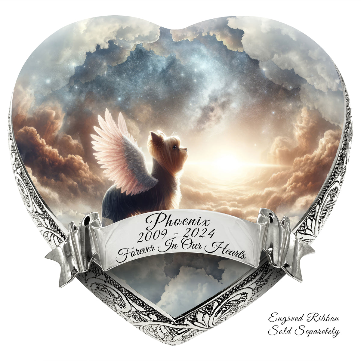 Eternal Elegance Dog Urns Yorkshire Terrier - Divine Landscape Dog Urn