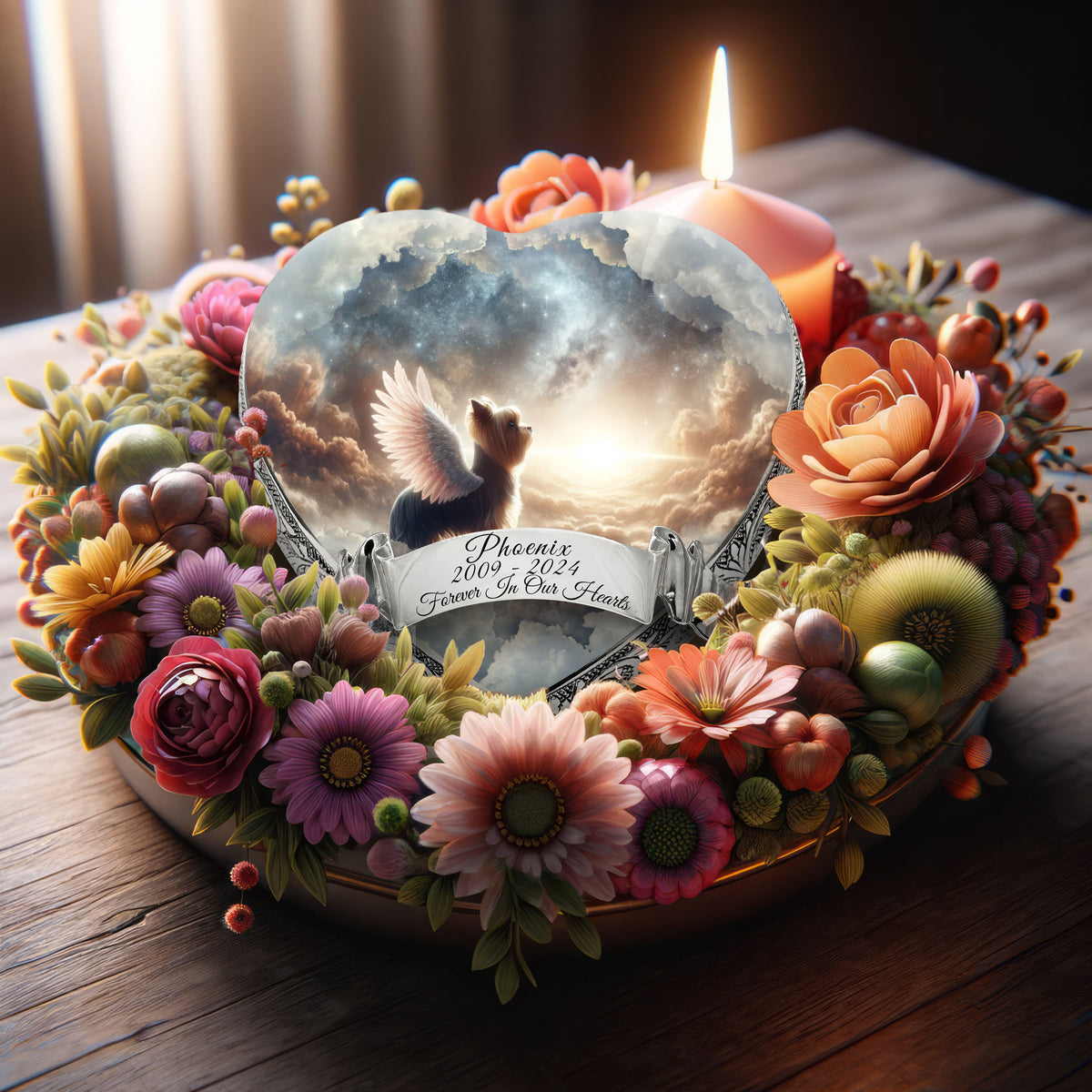 Eternal Elegance Dog Urns Yorkshire Terrier - Divine Landscape Dog Urn