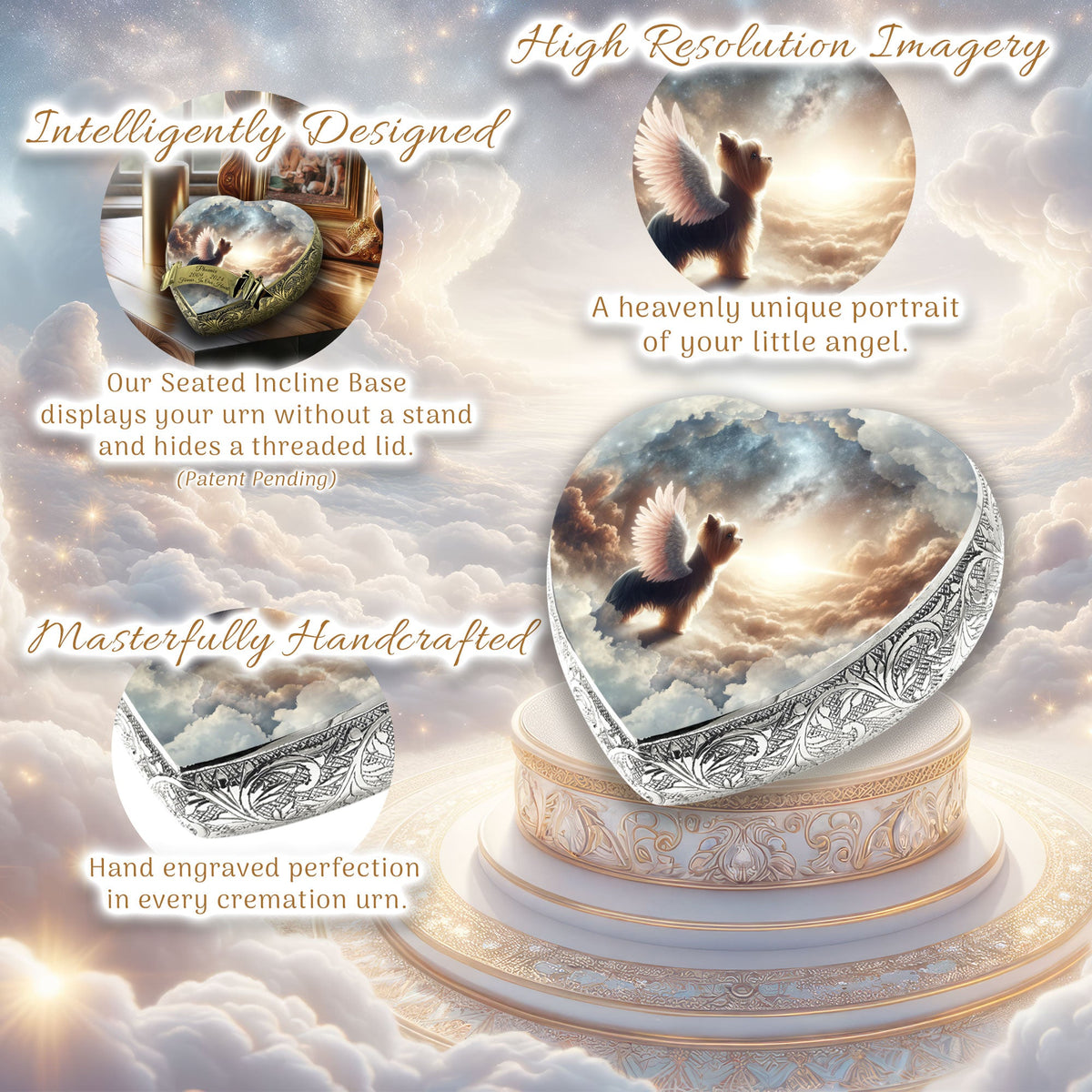 Eternal Elegance Dog Urns Yorkshire Terrier - Divine Landscape Dog Urn