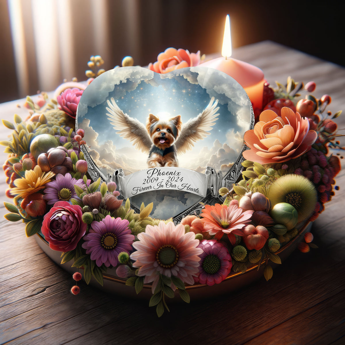 Eternal Elegance Dog Urns Yorkshire Terrier - Heavenly Glow Dog Urn