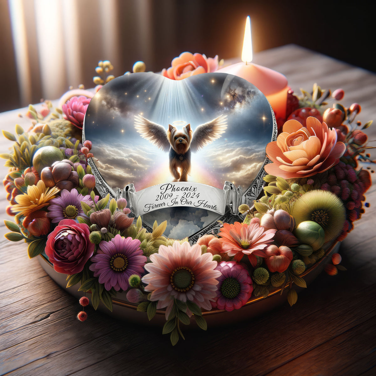 Eternal Elegance Dog Urns Yorkshire Terrier - Rainbow Bridge Dog Urn