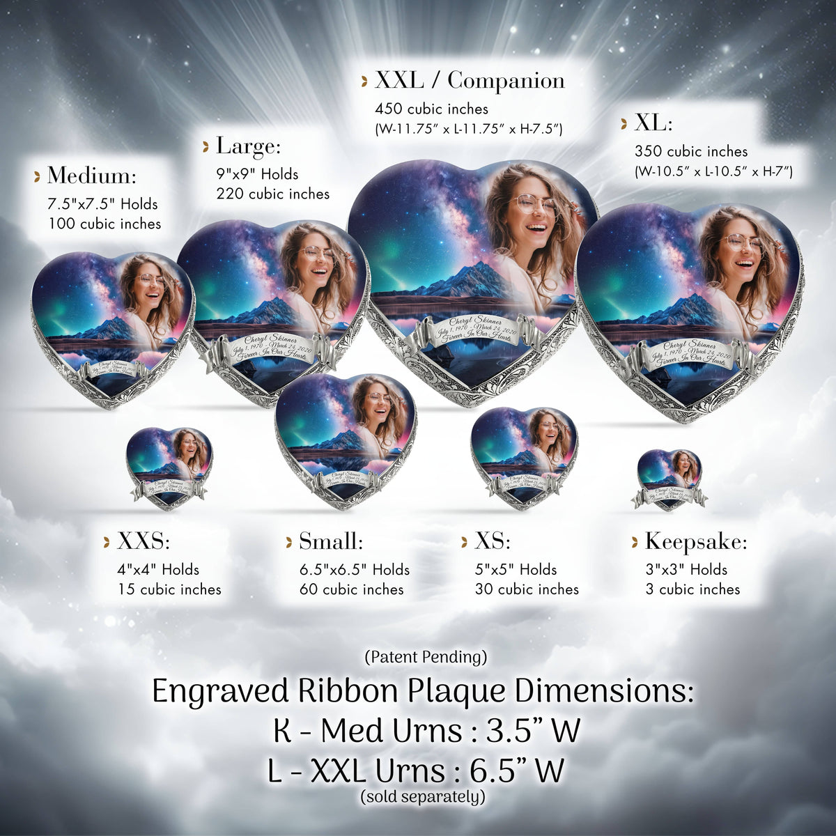 Eternal Elegance Urns for Ashes Aurora Borealis Custom Cremation Urn