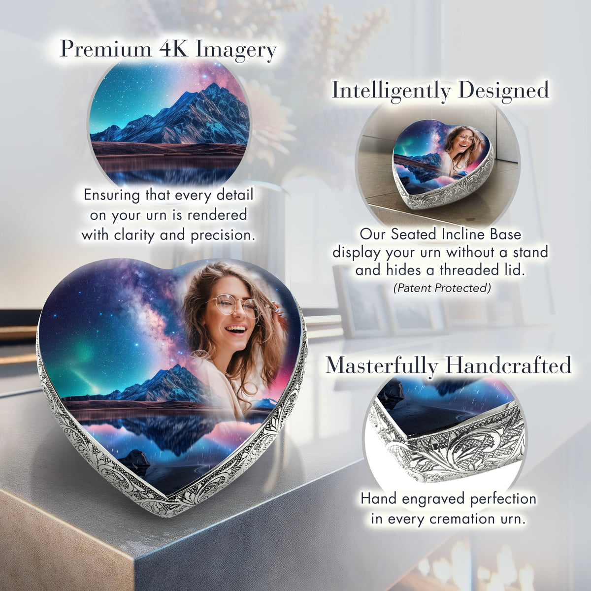 Eternal Elegance Urns for Ashes Aurora Borealis Custom Cremation Urn