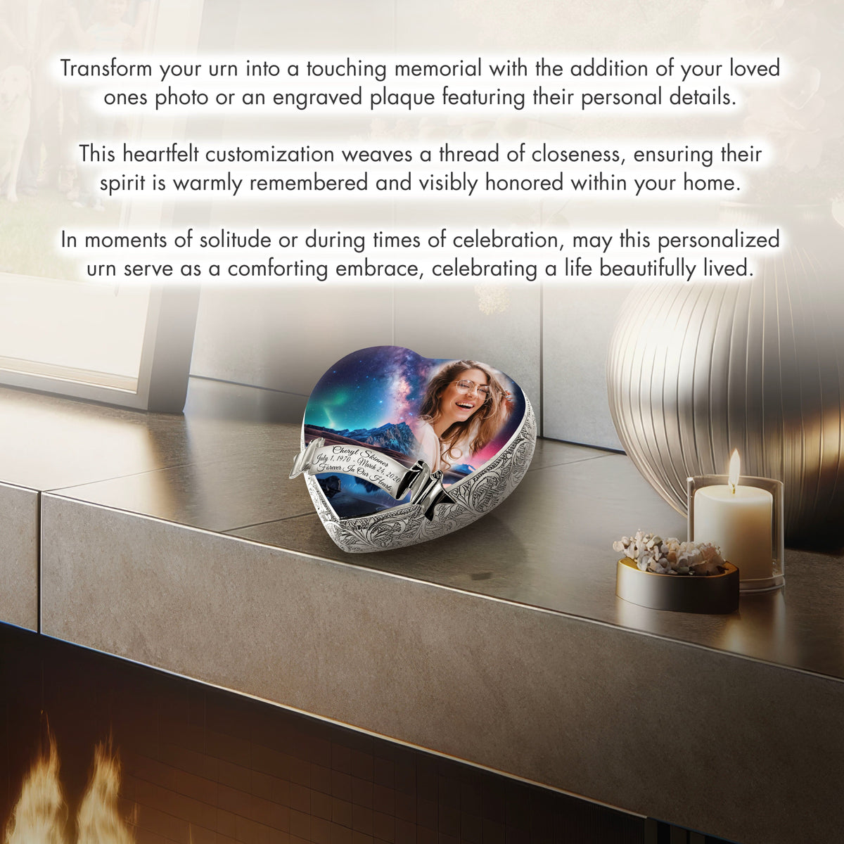 Eternal Elegance Urns for Ashes Aurora Borealis Custom Cremation Urn