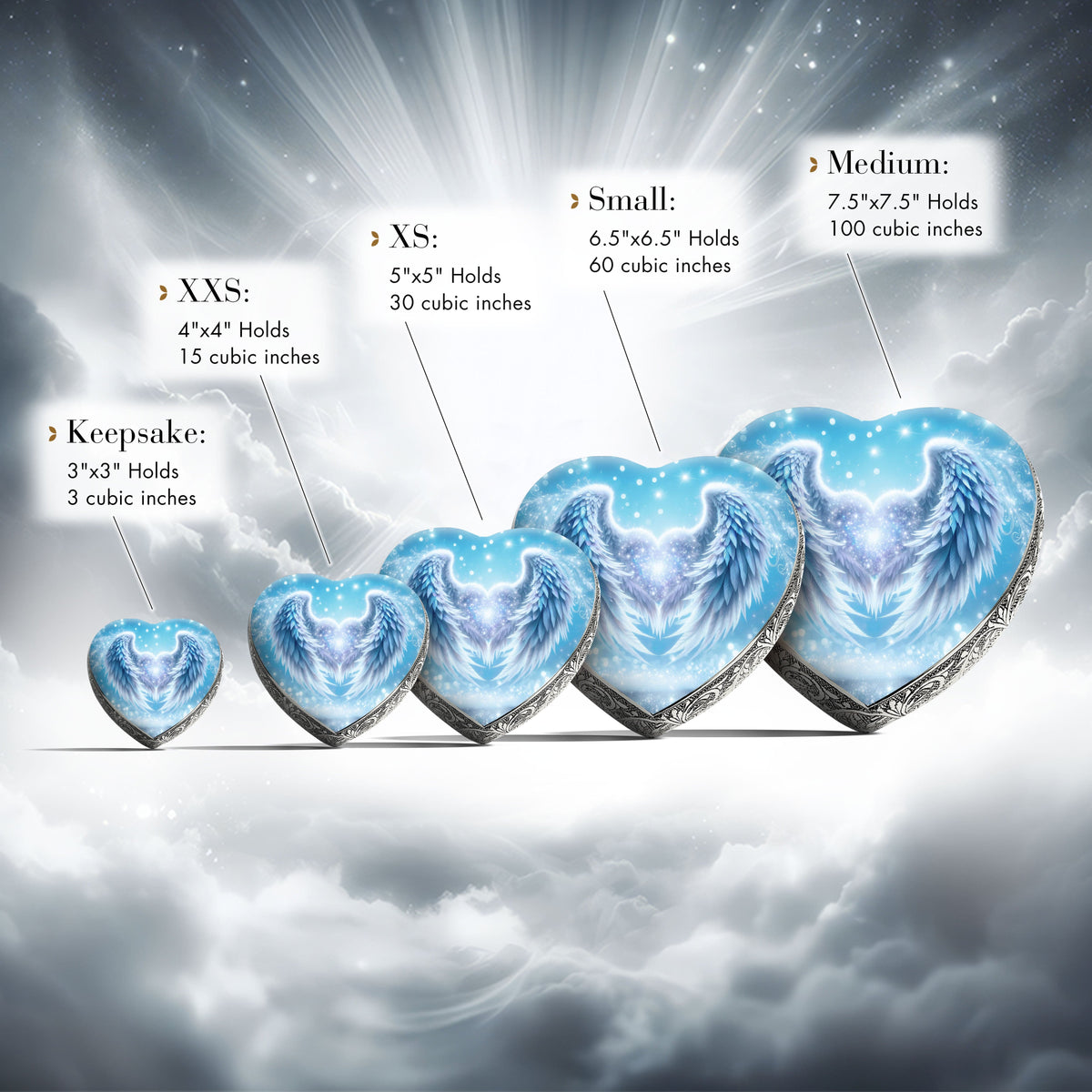 Eternal Elegance Urns for Babies Blue Angel Embrace Baby or Child Cremation Urn