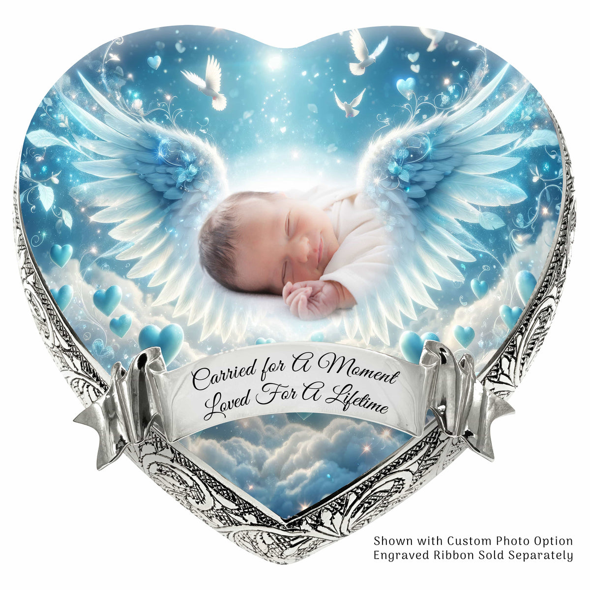 Eternal Elegance Urns for Babies Blue Free Angel Baby or Child Cremation Urn