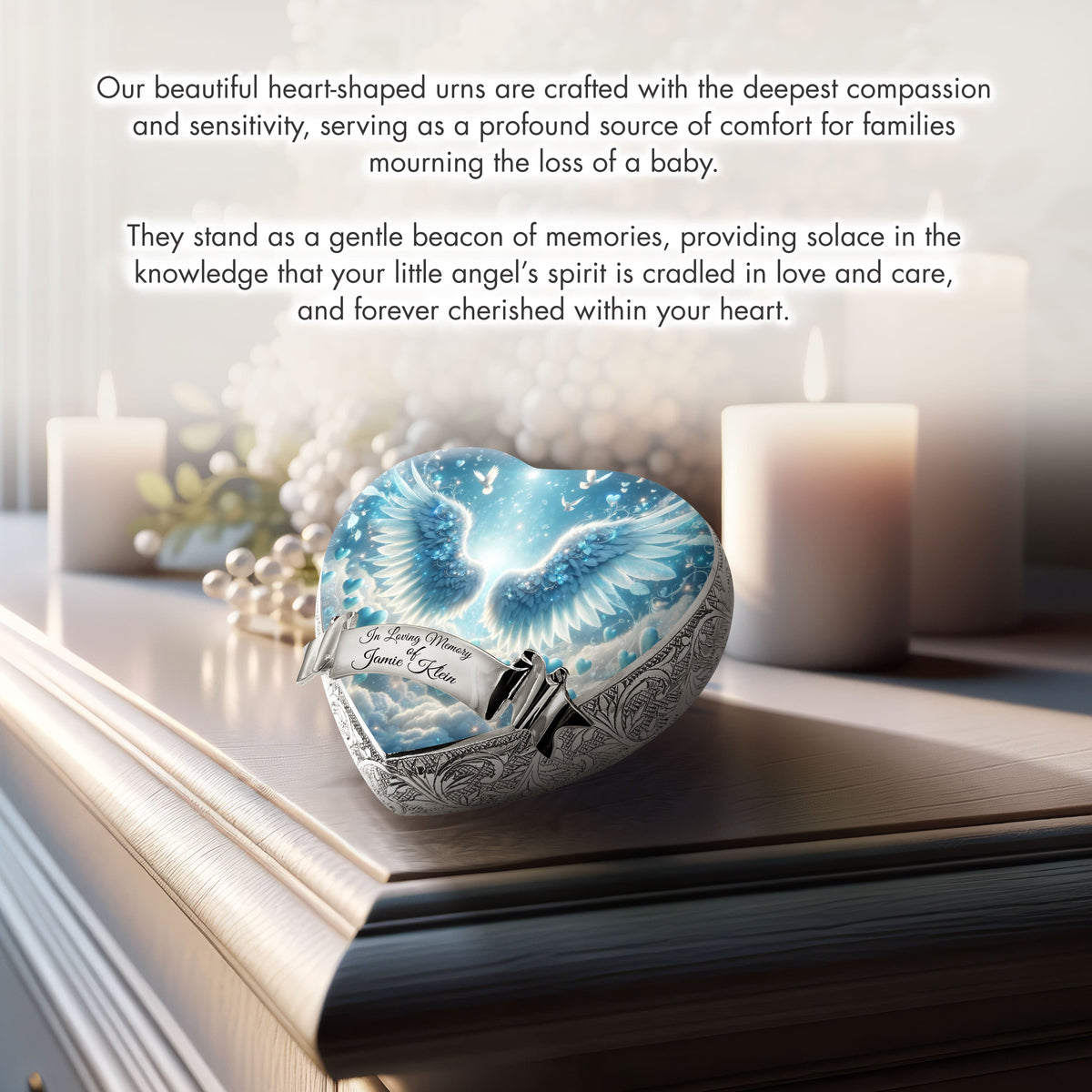 Eternal Elegance Urns for Babies Blue Free Angel Baby or Child Cremation Urn