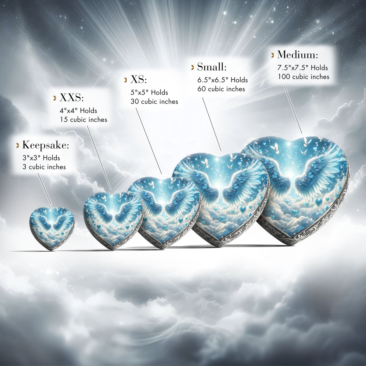 Eternal Elegance Urns for Babies Blue Free Angel Baby or Child Cremation Urn