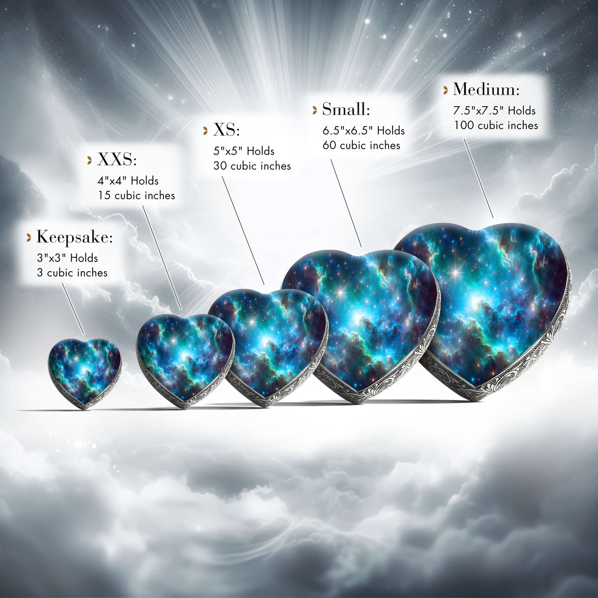 Eternal Elegance Urns for Babies Blue Galaxy Baby or Child Cremation Urn