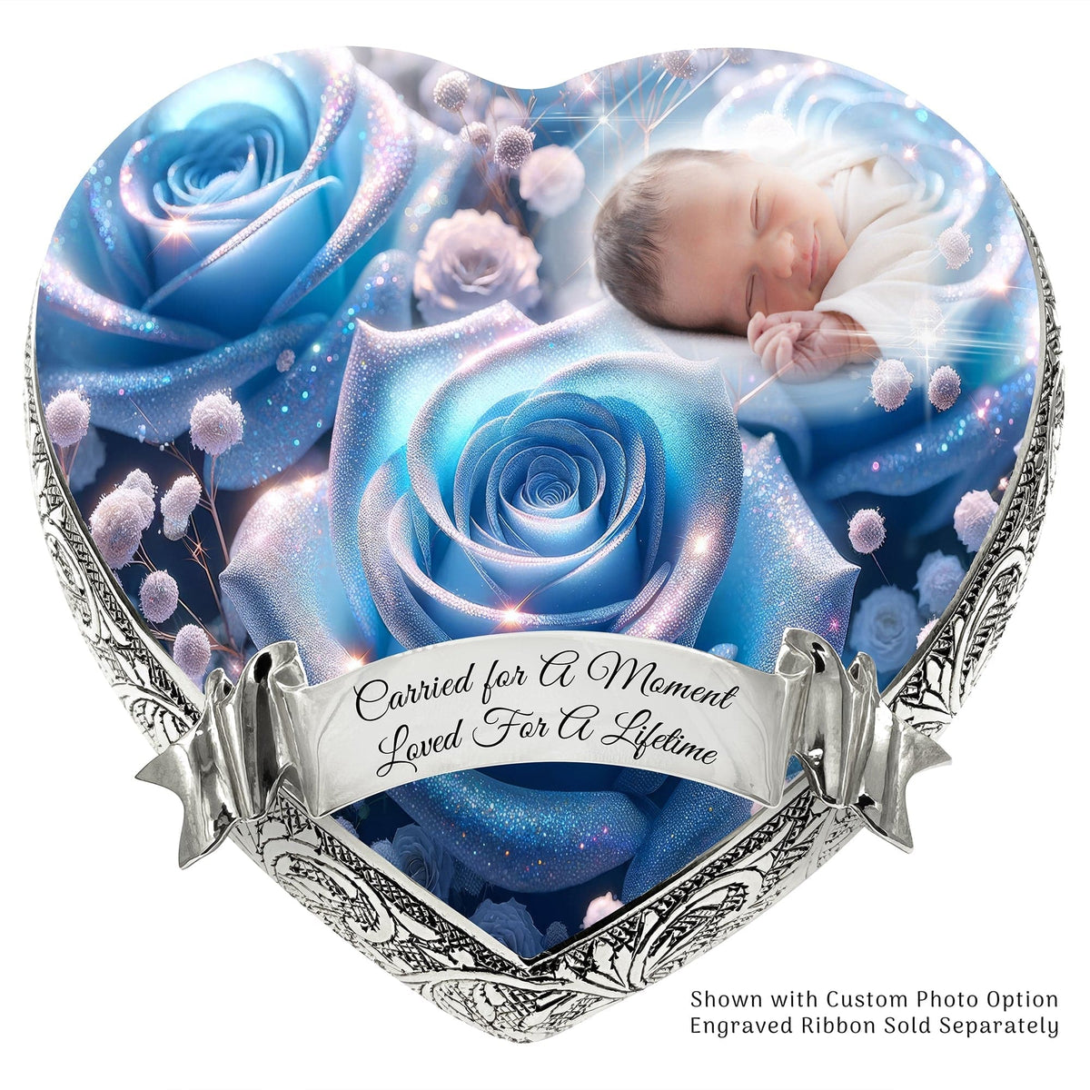 Eternal Elegance Urns for Babies Blue Roses Baby or Child Cremation Urn