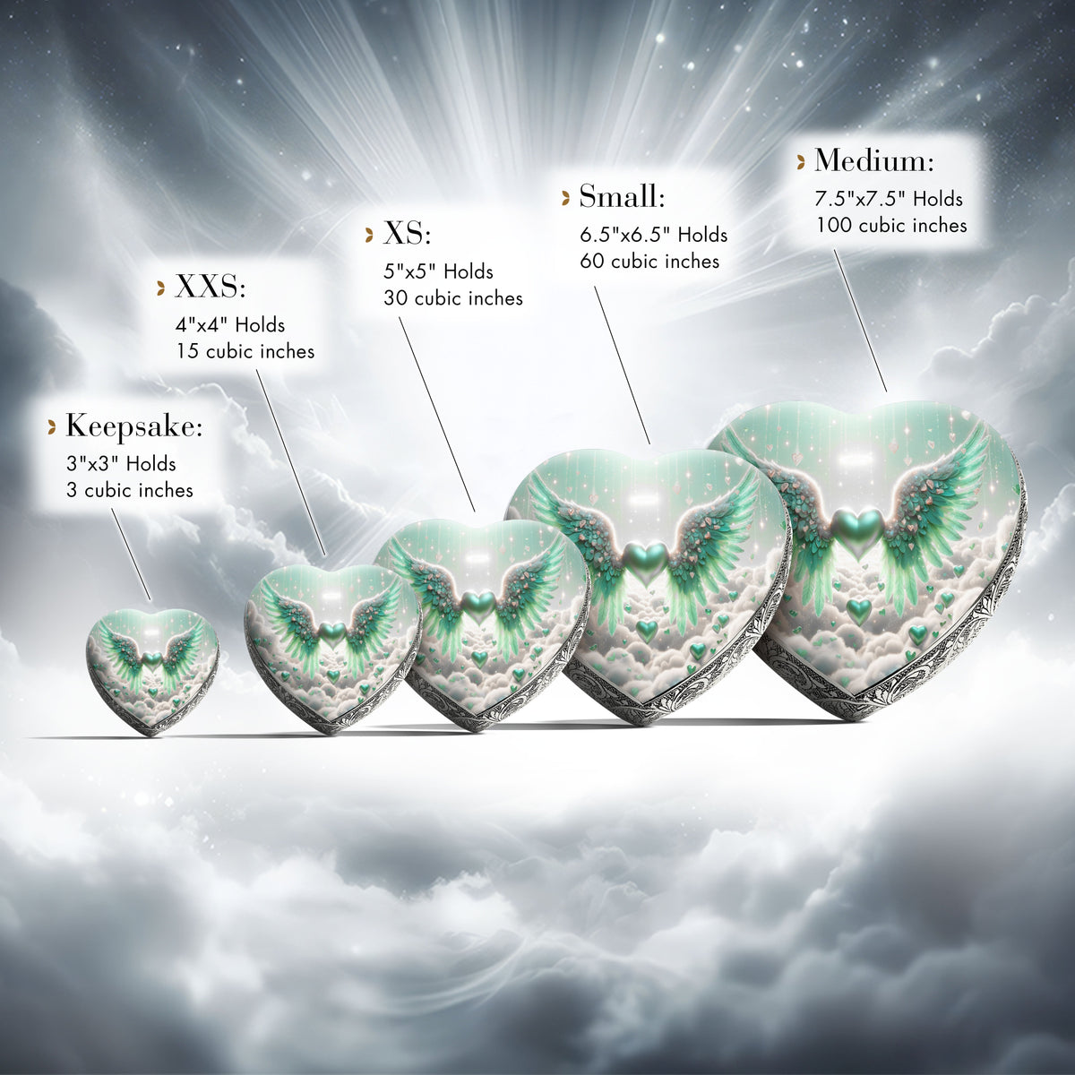 Eternal Elegance Urns for Babies Green Free Angel Baby or Child Cremation Urn