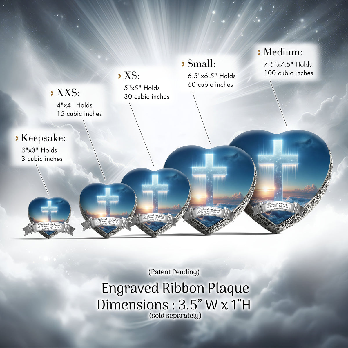 Eternal Elegance Urns for Babies Heavenly Cross Baby or Child Cremation Urn