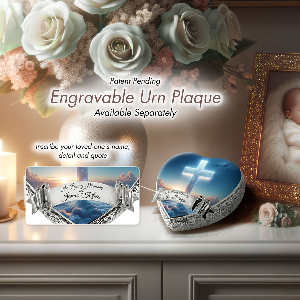 Eternal Elegance Urns for Babies Heavenly Cross Baby or Child Cremation Urn