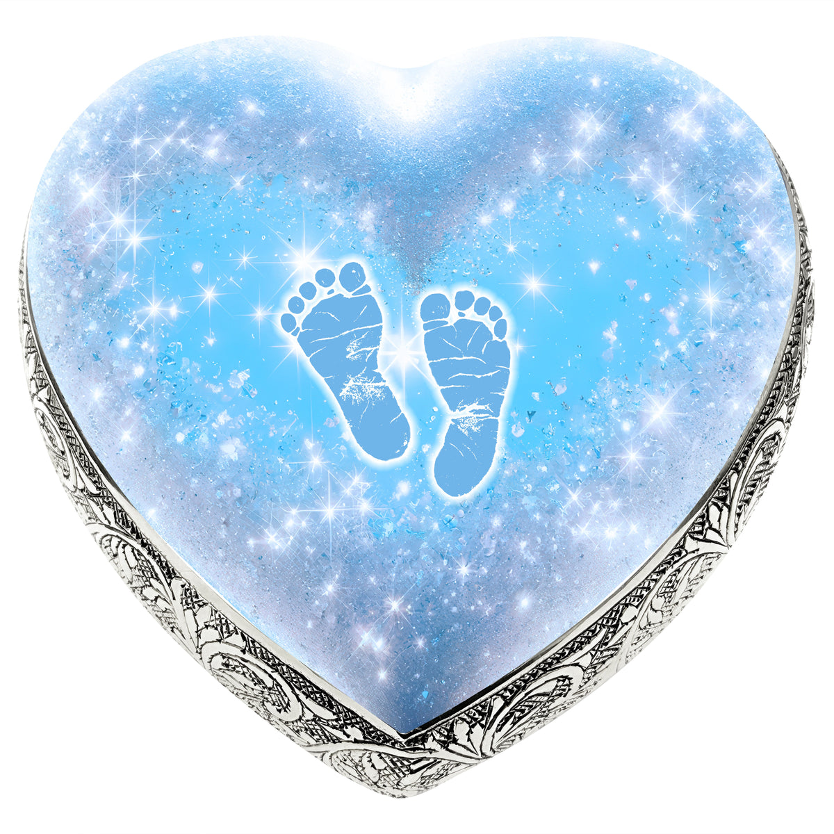 Eternal Elegance Urns for Babies Keepsake Blue Footprints Baby or Child Cremation Urn