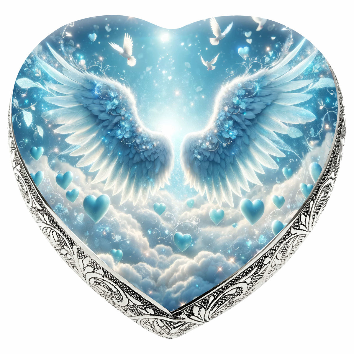 Eternal Elegance Urns for Babies Keepsake Blue Free Angel Baby or Child Cremation Urn