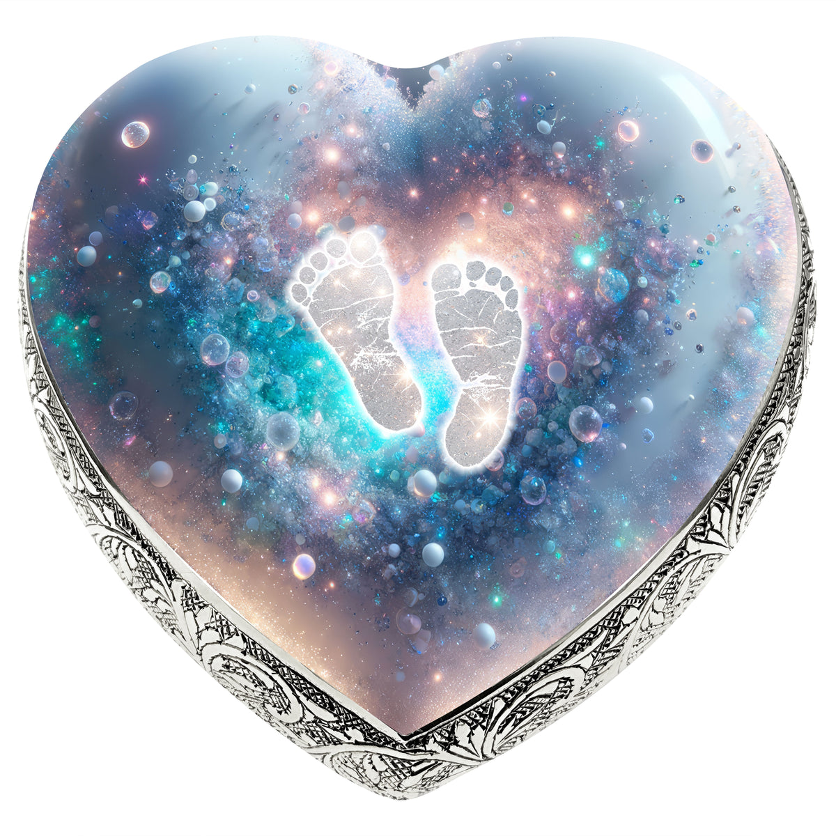 Eternal Elegance Urns for Babies Keepsake Opal Footprints Baby or Child Cremation Urn