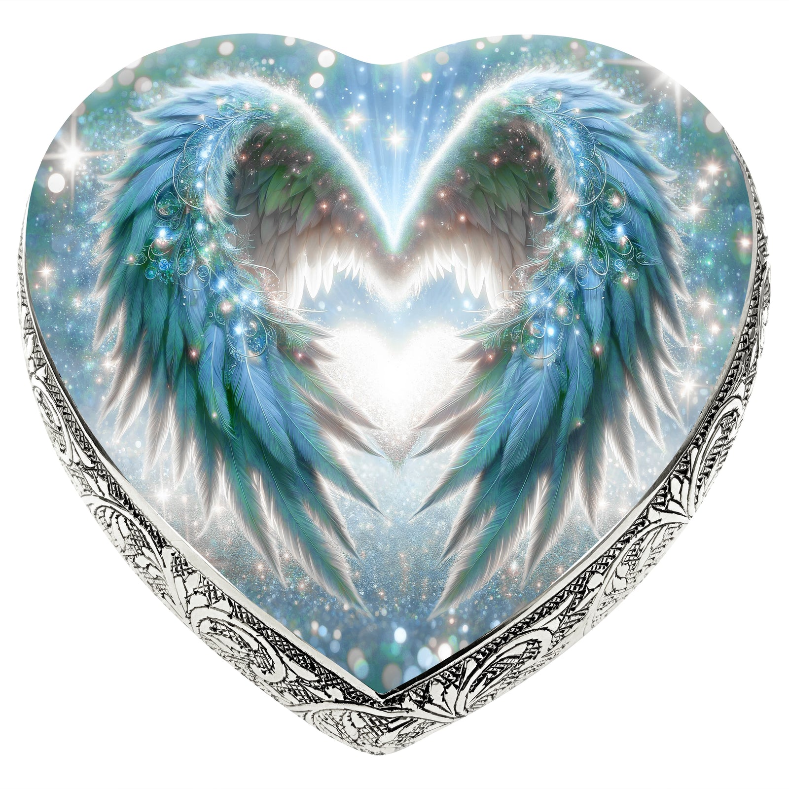 Eternal Elegance Urns for Babies Keepsake Teal Angel Embrace Baby or Child Cremation Urn