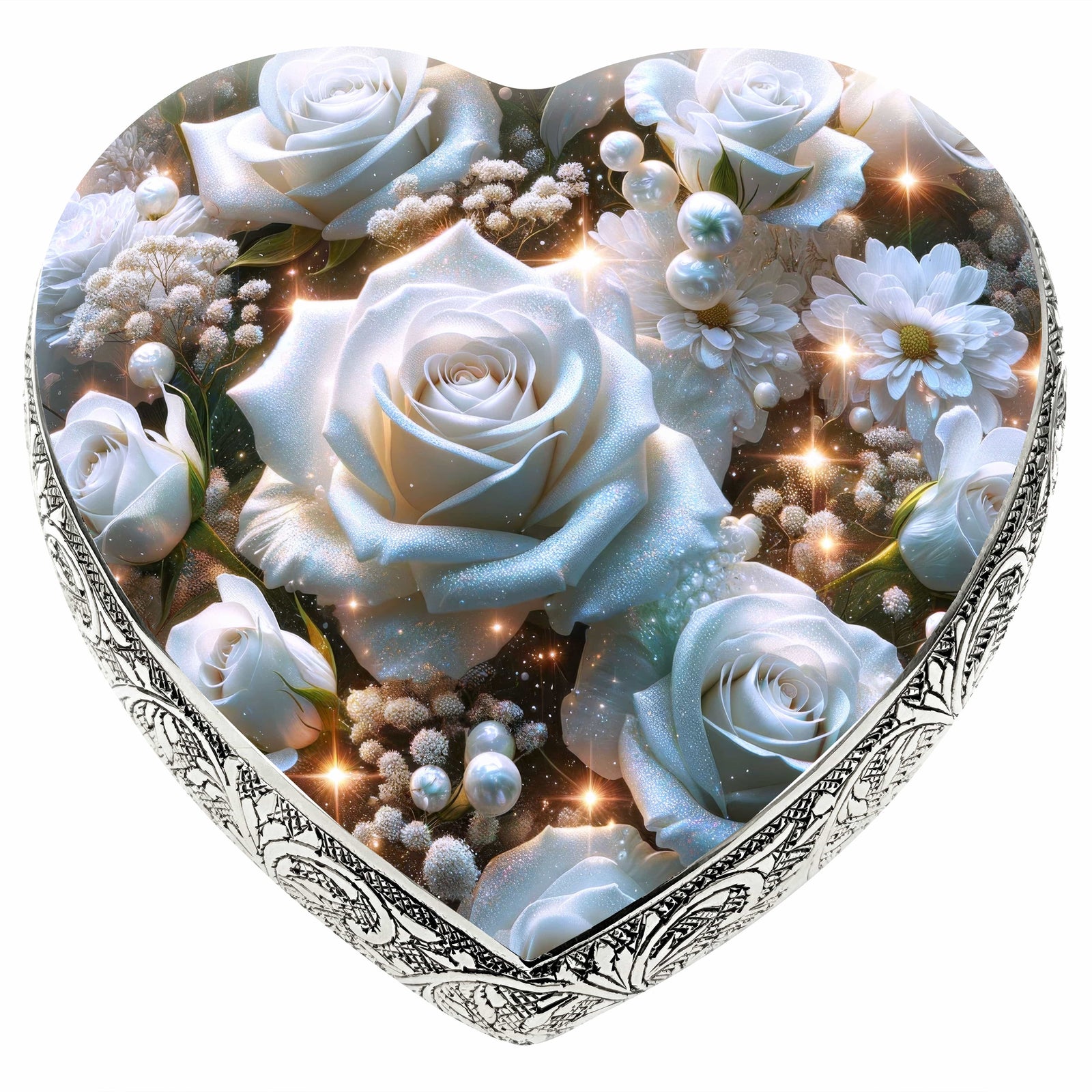 Eternal Elegance Urns for Babies Keepsake White Roses Baby or Child Cremation Urn