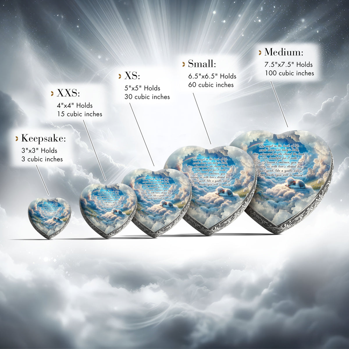 Eternal Elegance Urns for Babies Little Angel's Prayer Baby or Child Cremation Urn