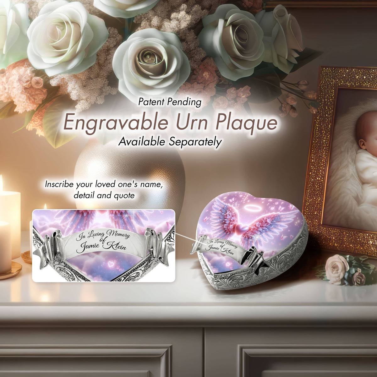 Eternal Elegance Urns for Babies Pink Free Angel Baby or Child Cremation Urn
