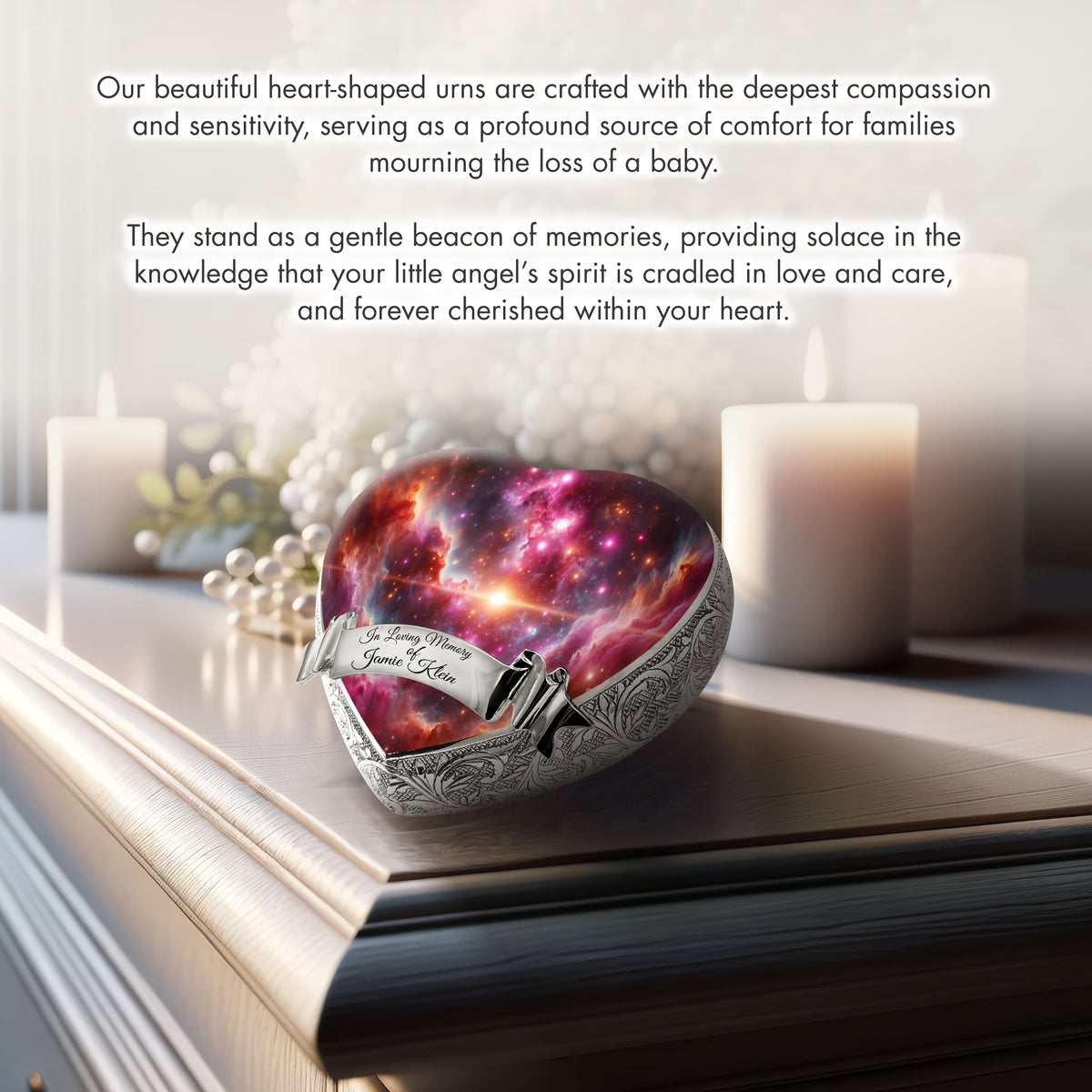 Eternal Elegance Urns for Babies Pink Galaxy Baby or Child Cremation Urn