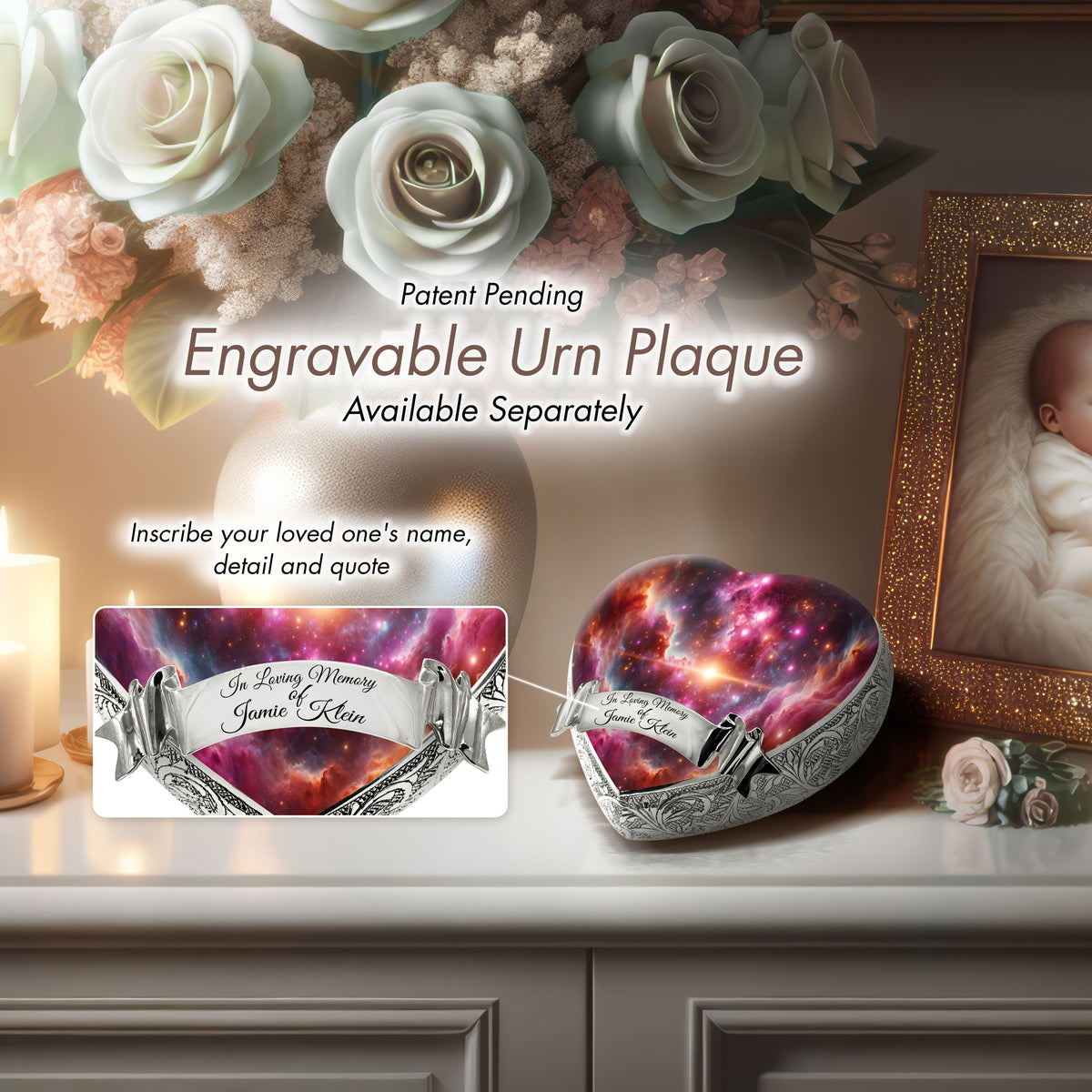 Eternal Elegance Urns for Babies Pink Galaxy Baby or Child Cremation Urn