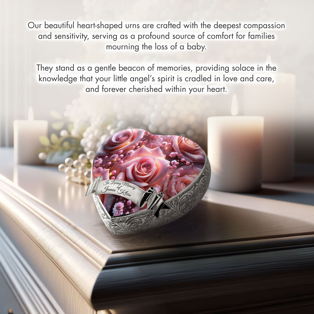 Eternal Elegance Urns for Babies Pink Roses Baby or Child Cremation Urn