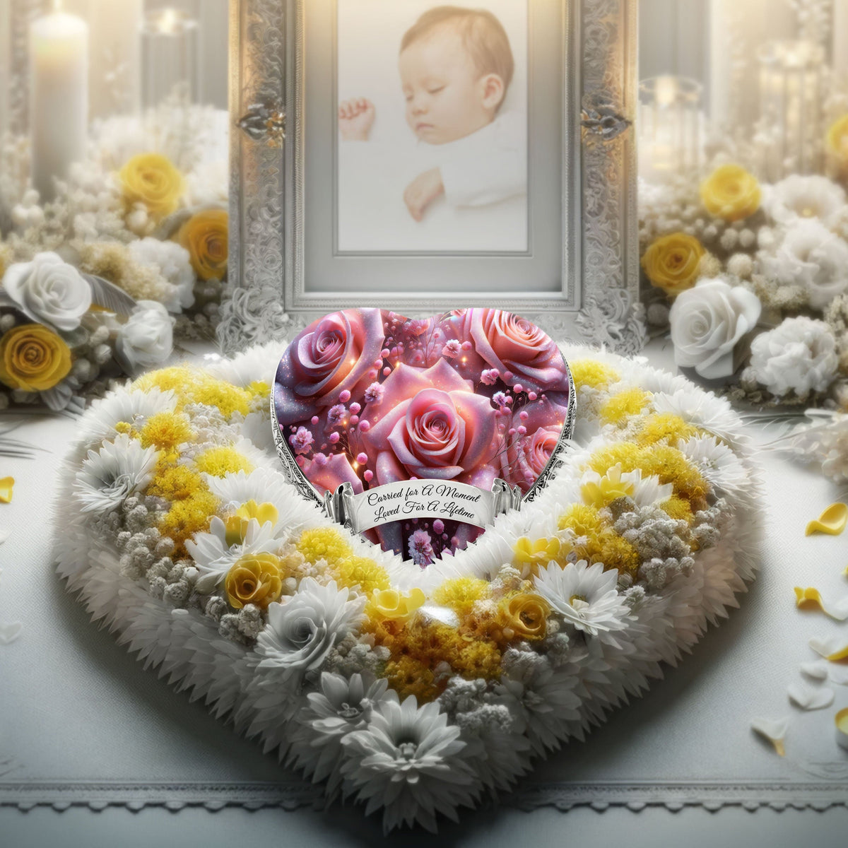 Eternal Elegance Urns for Babies Pink Roses Baby or Child Cremation Urn
