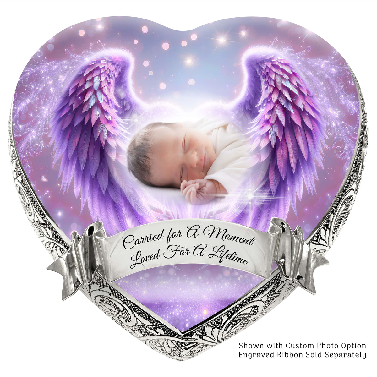 Eternal Elegance Urns for Babies Purple Angel Embrace Baby or Child Cremation Urn